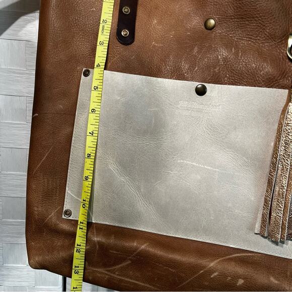 Jill's Homestead The Tote Bag Rose Gold Tassel Genuine  Leather Look Rural Nice - Picture 11 of 15